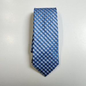 Van Heusen Neck Tie Blue Checkered Stripes.